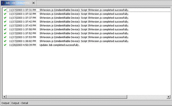Figure 6.3: Viewing update results in DeviceAuthority.